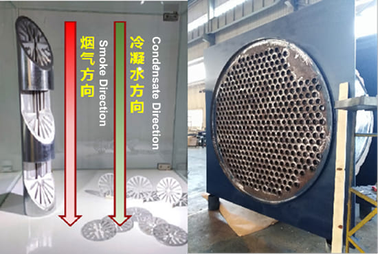 Airfoil condenser working process