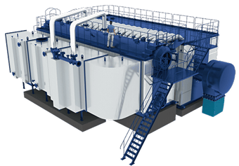 Split steam water tube boiler