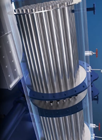 Flue gas waste heat recovery device